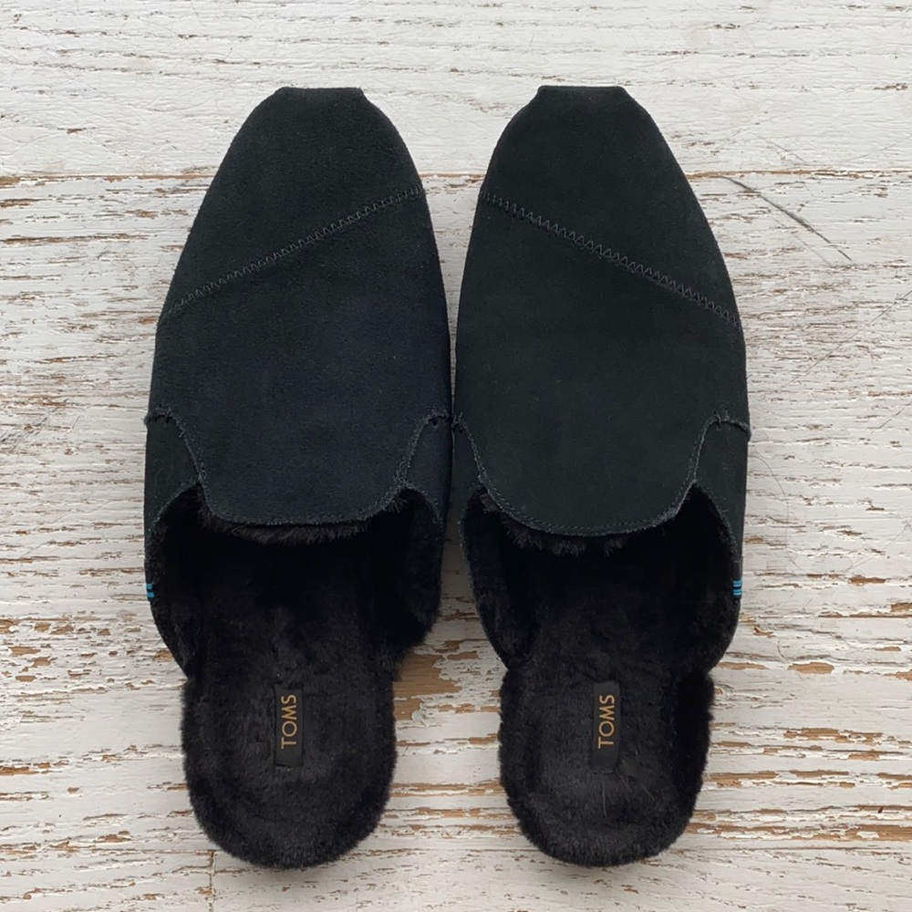 Tom’s suede mules